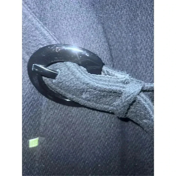 Soia & Kyo Sz M Wool Collar Belted Mid Length  Coat Monochrome Minimalist Emo - Picture 5 of 6